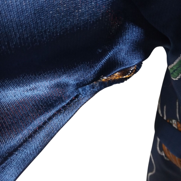 Dragon Print Duster Kimono Robe Tie Waist Longline Jacket Boho Oriental Style XL - Picture 6 of 10